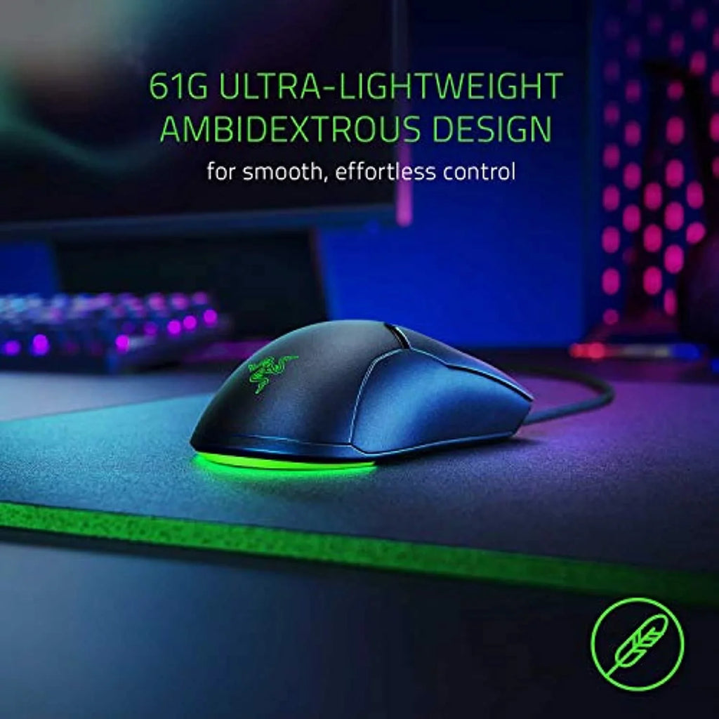 Fastest - Cord Razer Rgb - 8500 Buttons Underglow Viper Sensor - Chroma - Lighting Switches Ultralight Dpi Classic 6 Gaming Mouse: Mini Optical Gaming Programmable Black - Drag-Free