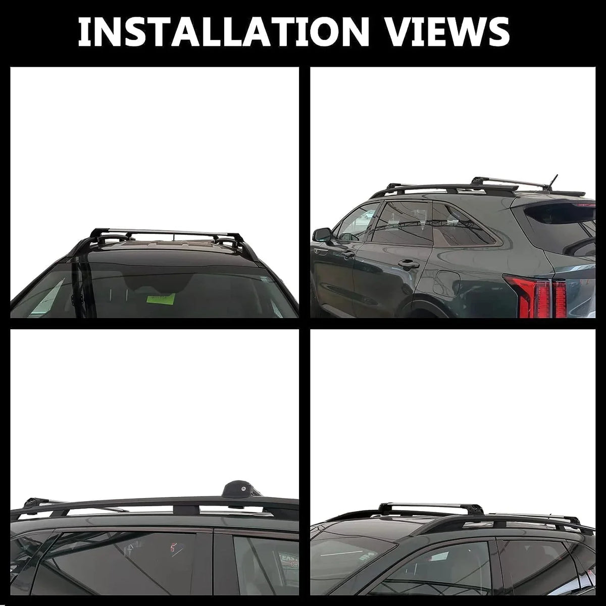 Side Black Fit Rails, Carrier Outback Subar-u ROKIOTOEX Rack Crossbars Cargo Luggage, Raised Bars for for Cross CJ4035 Ski 2022-2024 – Rooftop Roof Bike Wilderness Box Cobra Board,