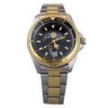 Black Tide Dial Watch with 50207 Two Tone Analog Nautical Mens