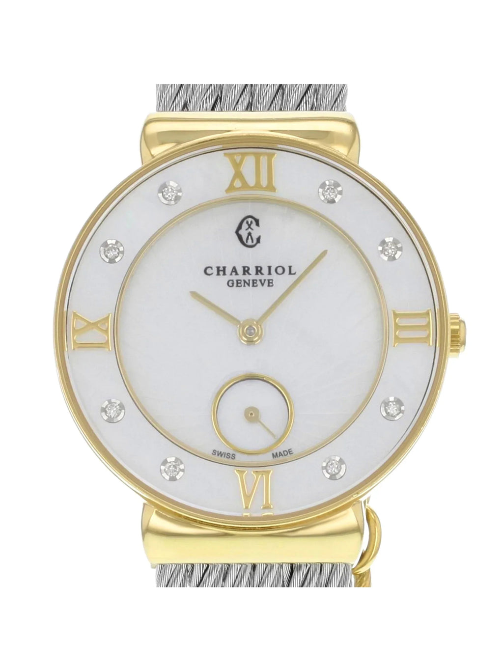 ST30YD.560.009 Watch St MOP Steel Ladies Charriol Quartz Diamonds New Tropez
