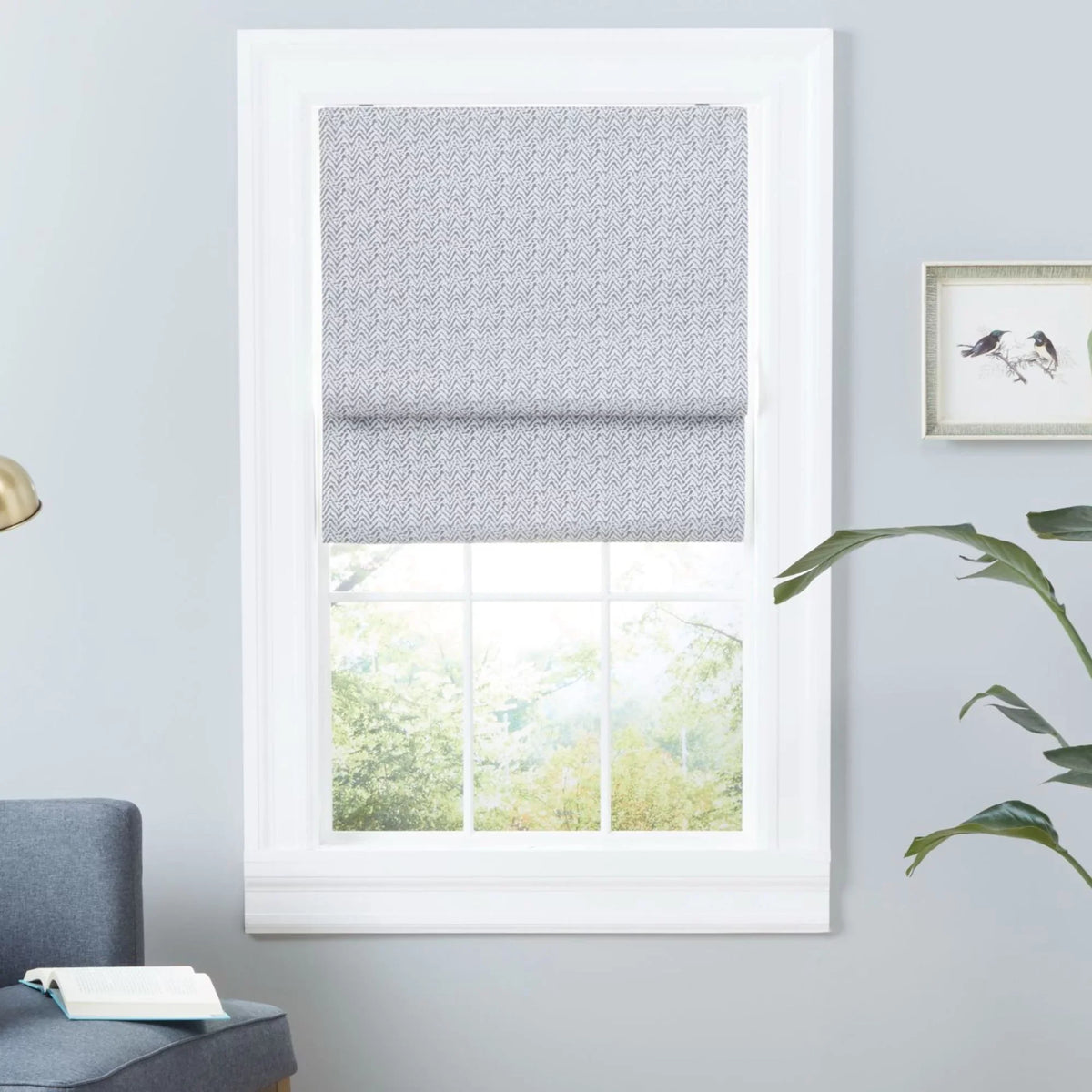 Total Exclusive 34"x64", Dark Grey Blackout Roman Esme Home Shade,