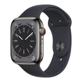 Graphite 8 (Refurbished) Cell Series Restored Apple MNW13LL/A - Stainless Midnight 8 Band Watch Gen Steel 45mm Sport