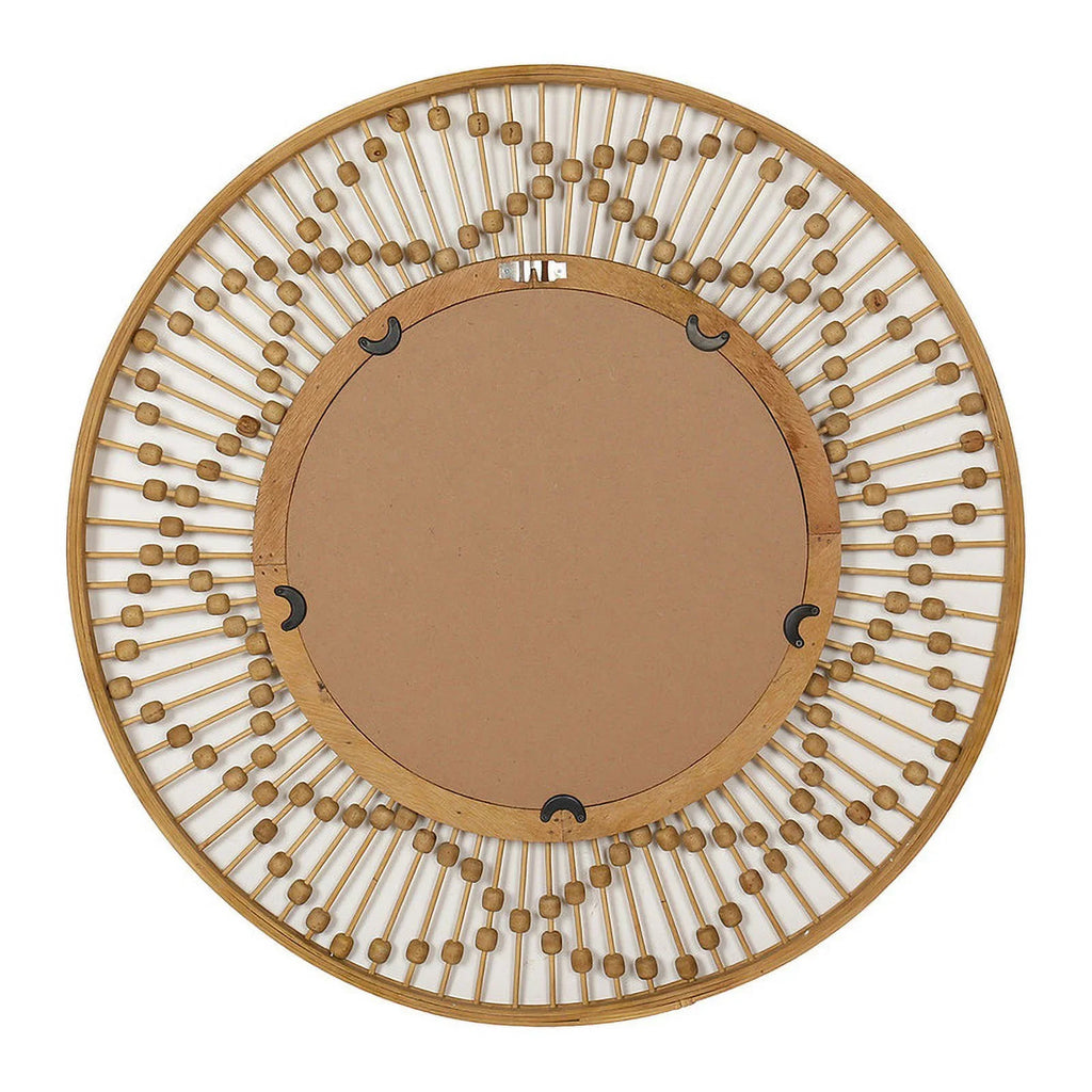 Sahara Bamboo Sunbeam Frame Mirror Wide Wall Round