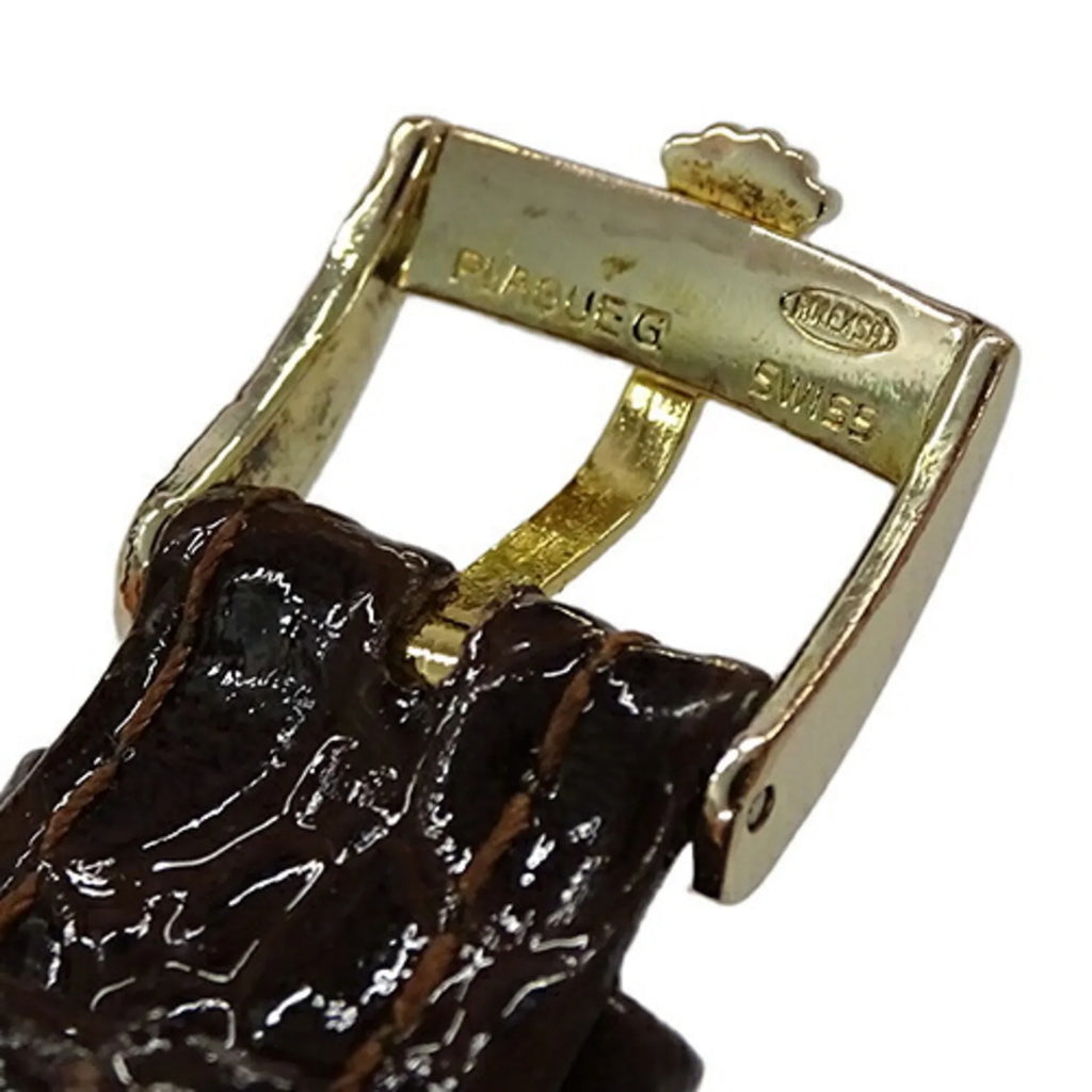 Polished Men's Rolex Pre-Owned Watch, 3831J Cellini (Fair) Leather, 750YG, Hand-wound, Gold,