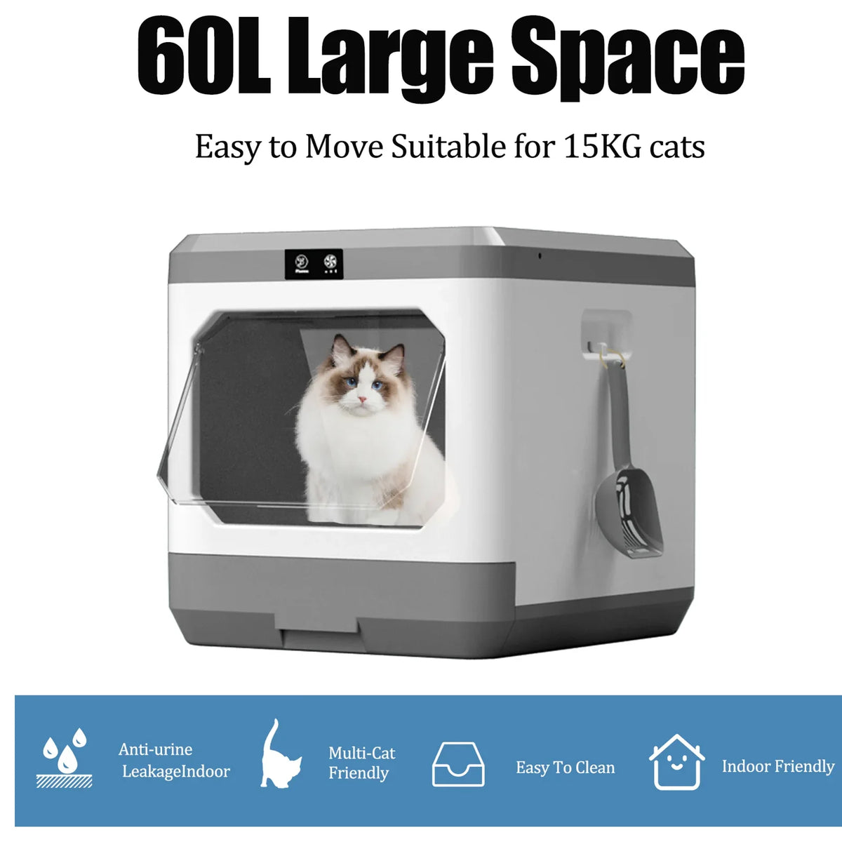 Cat Litter Cat Litter Cat Pan Enclosed Type Easy Litter Large Arcwares Cleaning Drawer Odor Box, And Cat Box Litter Enclosure Pottywith Removal, Scoop. Scoop, Furniture,