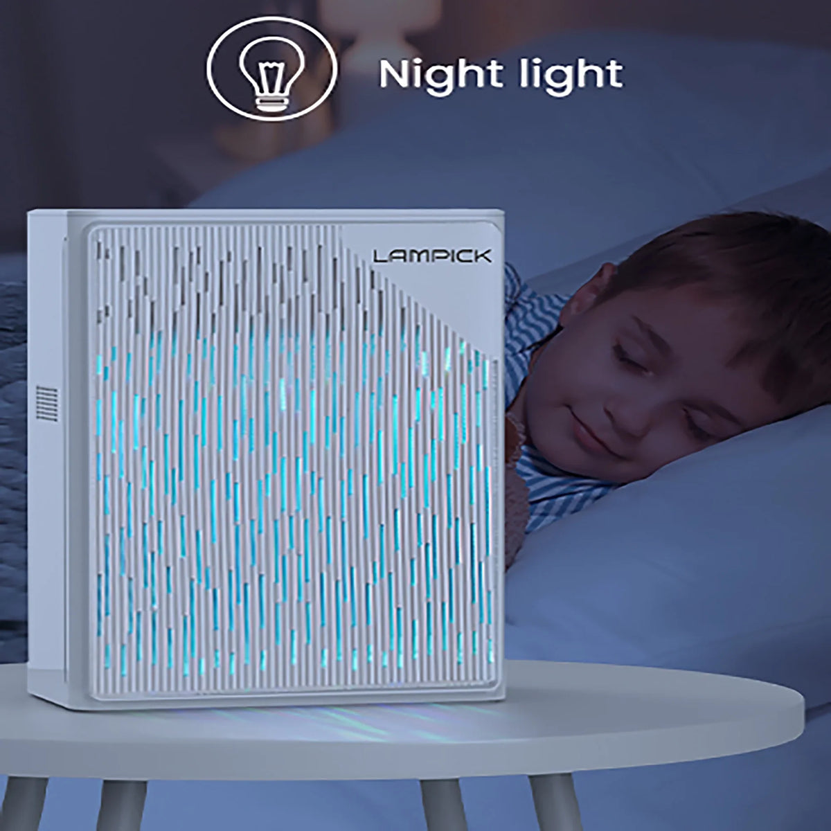 99.97% Sq of Remove with 1076 ft, HEPA Air Air Purifier LAMPICK Smoke Pet to Cleaner Hair Filter, up