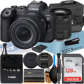 Bundle 24-105mm Accessory + Flash+ SanDisk 128GB II LED + Canon R6 Lens ZeeTech RF Mirrorless Memory Card with + Case Camera EOS Mark