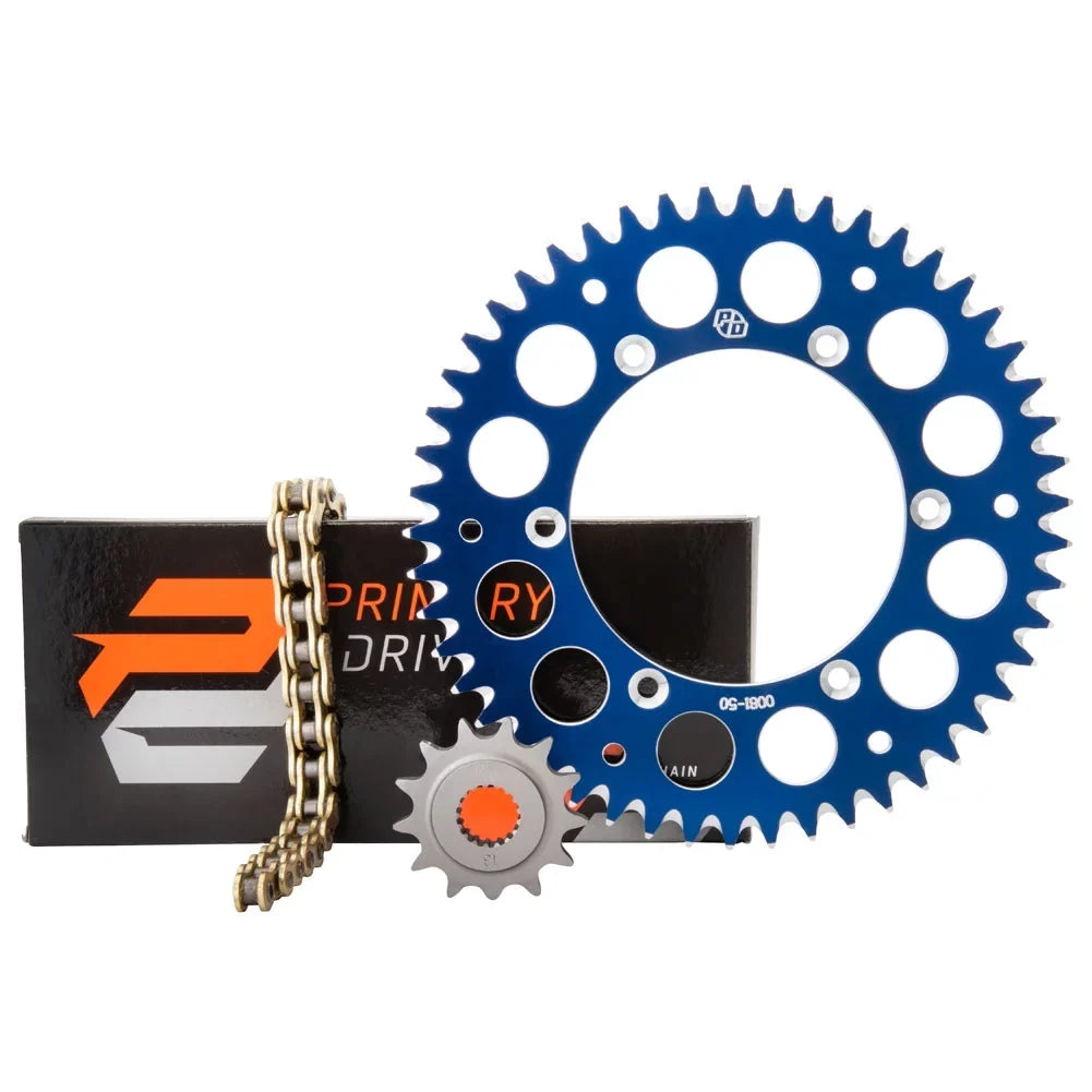 Alloy 2015-2022 Rear Sprocket For Chain Primary Sprocket & Yamaha Gold Drive Rear Blue Blue X-Ring YZ250FX Kit