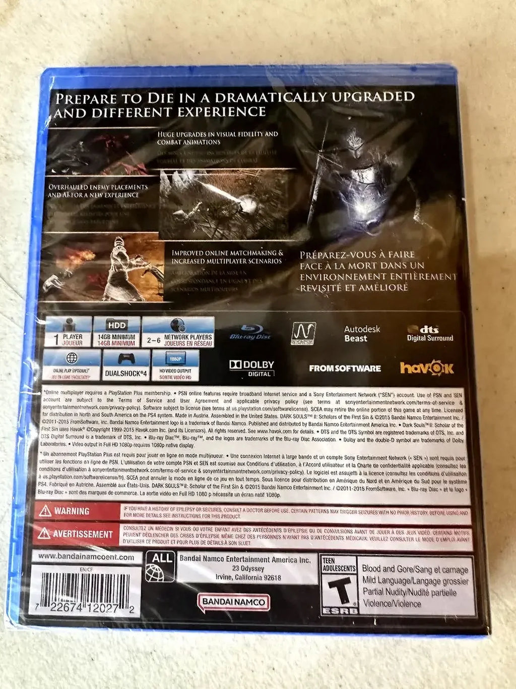 of Sealed Factory PlayStation Dark Souls 2 the Scholar PS4 Brand New II Sin