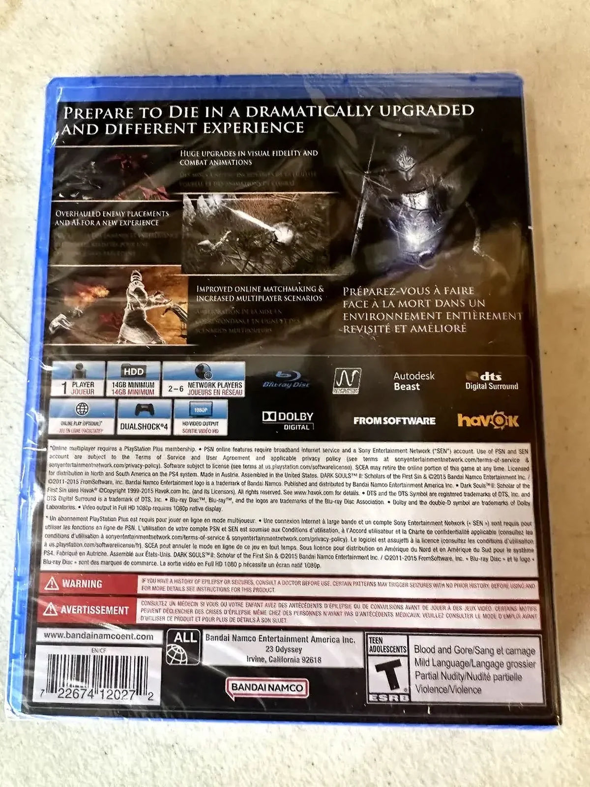 of Sealed Factory PlayStation Dark Souls 2 the Scholar PS4 Brand New II Sin