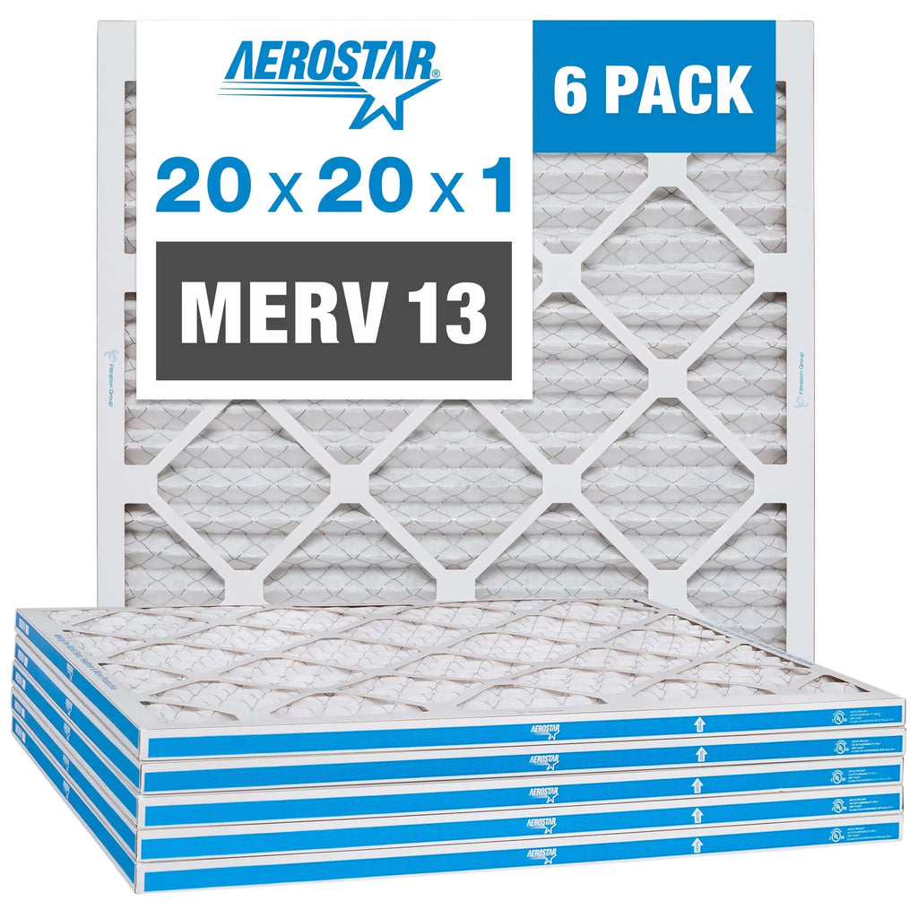 20x20x1, FIlter of Filter, Aerostar Air 6 20x20x1 MERV Box 13,
