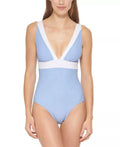 Swimsuit, One-Piece HYDRANGEA V-Neck US Deep 18 DKNY