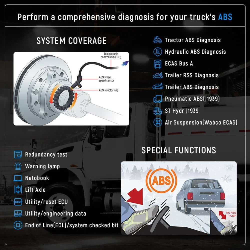 System Volvo for Duty FCAR Scanner Heavy fit All Scanner ABS All OBD2 Tool Truck Scan Freightliner Reader F507 Heavy Diesel Code System Transmission Mack