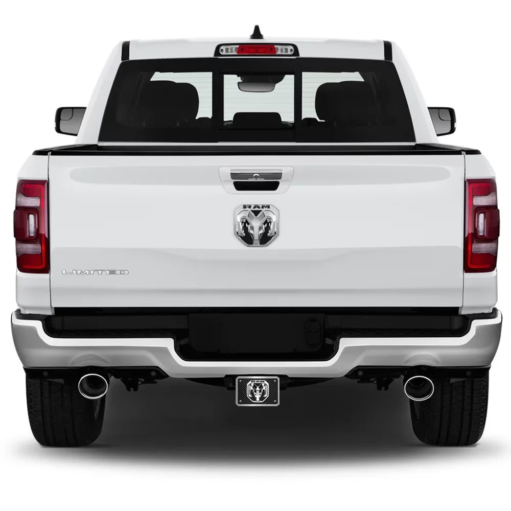 3D 2019 Cover Aluminum Look on inch Carbon Tow Logo Hitch RAM Fiber 2 Billet
