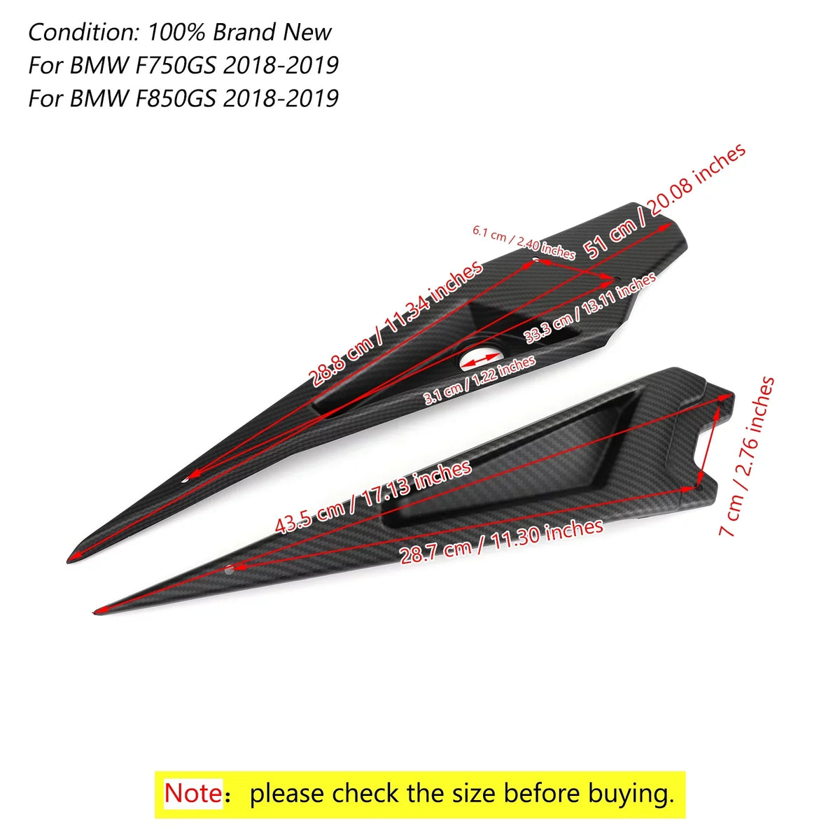 BMW Frame 2018-2019 Trim Side Carbon Cover For F750GS F850GS