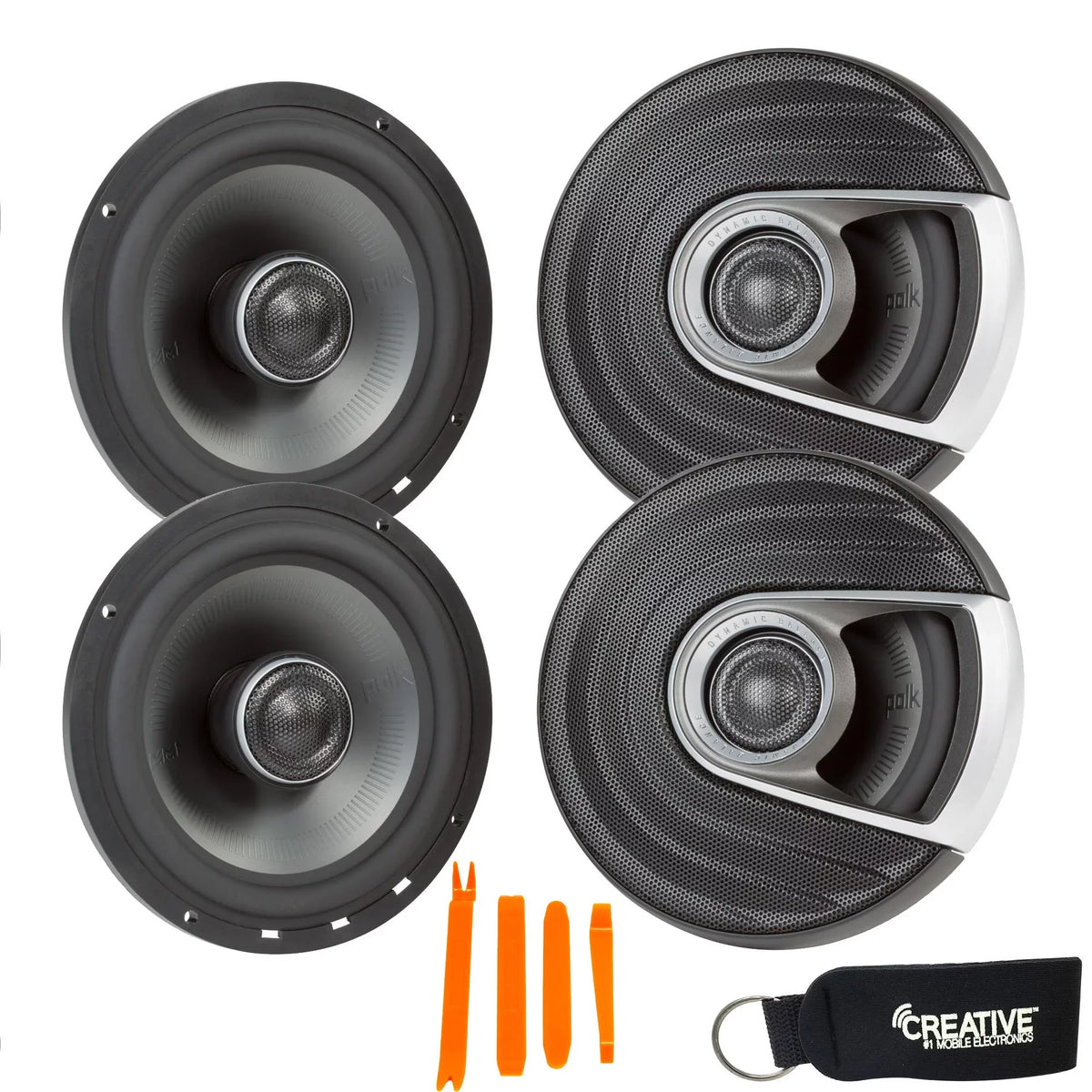 Bundle Pair Powersports Includes with 6.5" 2 MM652 Polk Coaxial Speakers Marine Certification and