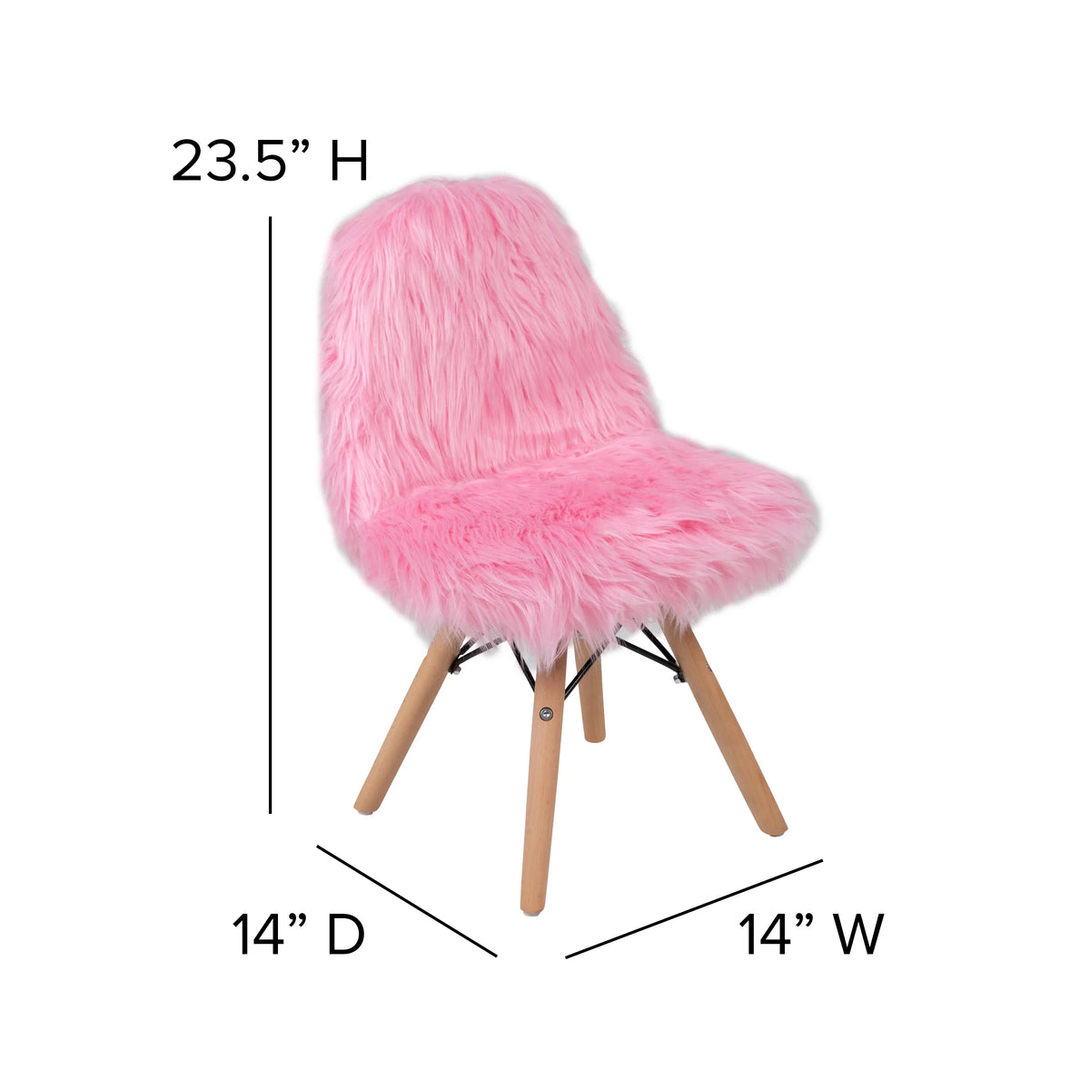 Pink Chair, Flash Accent Light Furniture Cody Shaggy Kids Dog
