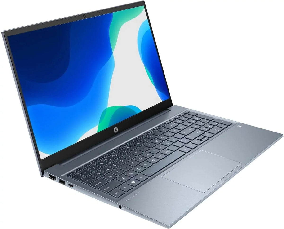 Gen Home, 16GB Wi-Fi 15.6" i7-1255U, Bluetooth, Backlit Laptop, 512GB HP 6, Pavilion PCIe RAM, 12th DDR4 Core SSD, (Refurbished) Keyboard, Windows Intel HDMI, Restored HD 11 Touchscreen, Full Blue
