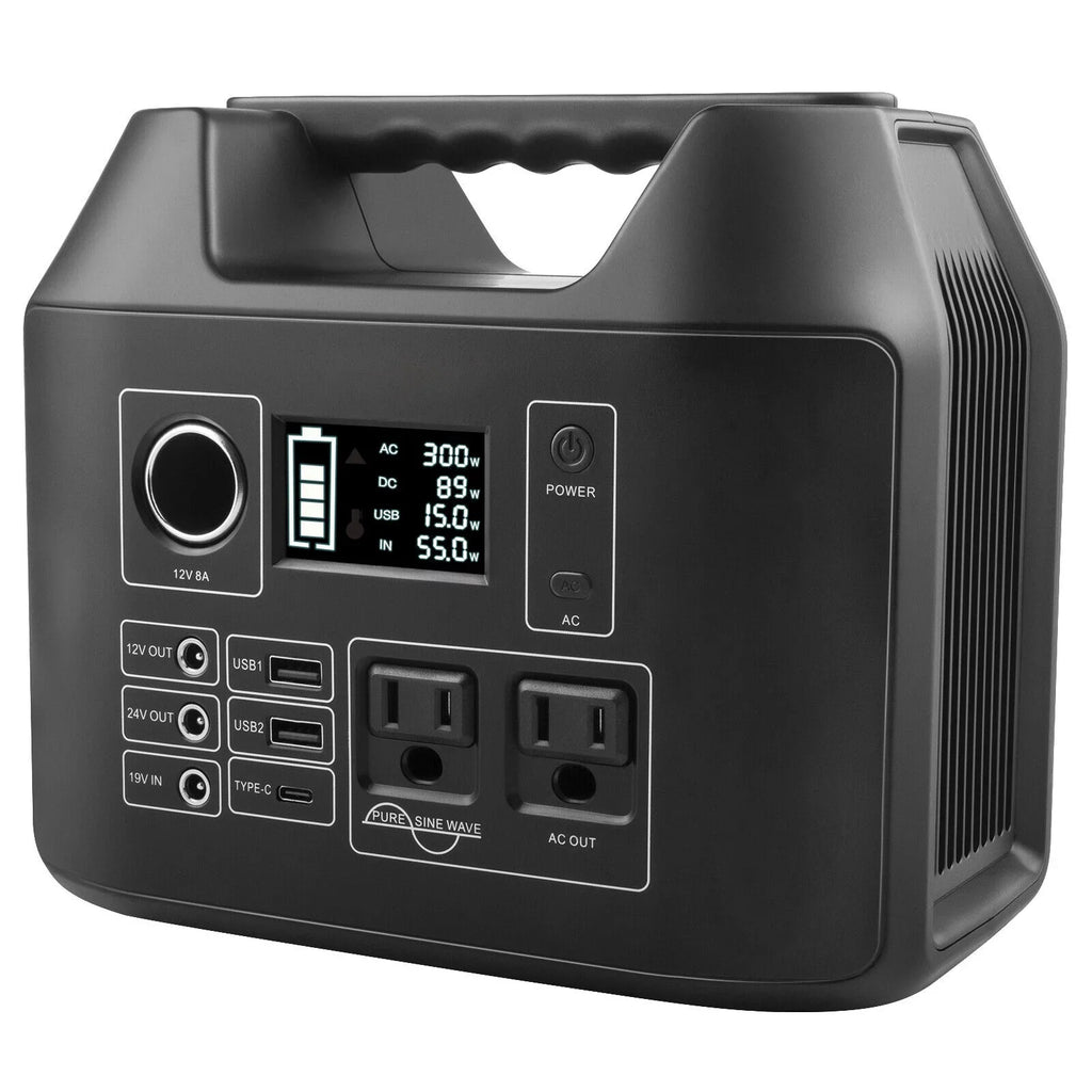 NEW Lithium Station 80000mAh Sloar 296Wh Power 300W Generator Portable Battery