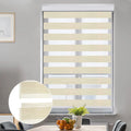 with 29" Beige L, Treatments Light Window Cover, x Roller Dual Sheer Shades Blinds Blinds and for Control for Striped Day LUCKUP Night, Zebra Layer 72" W Shades Windows, Valance