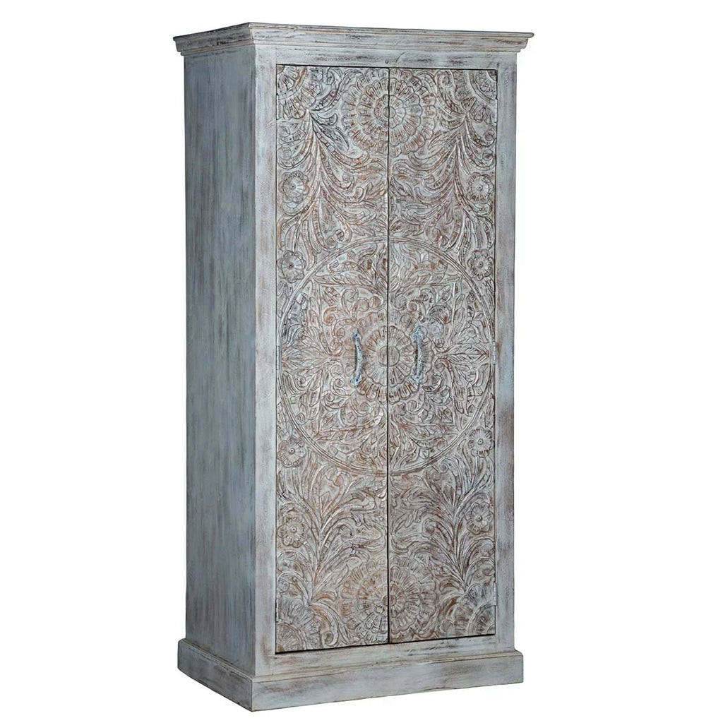 Carved White Wardrobe Maadze Shabby Chic