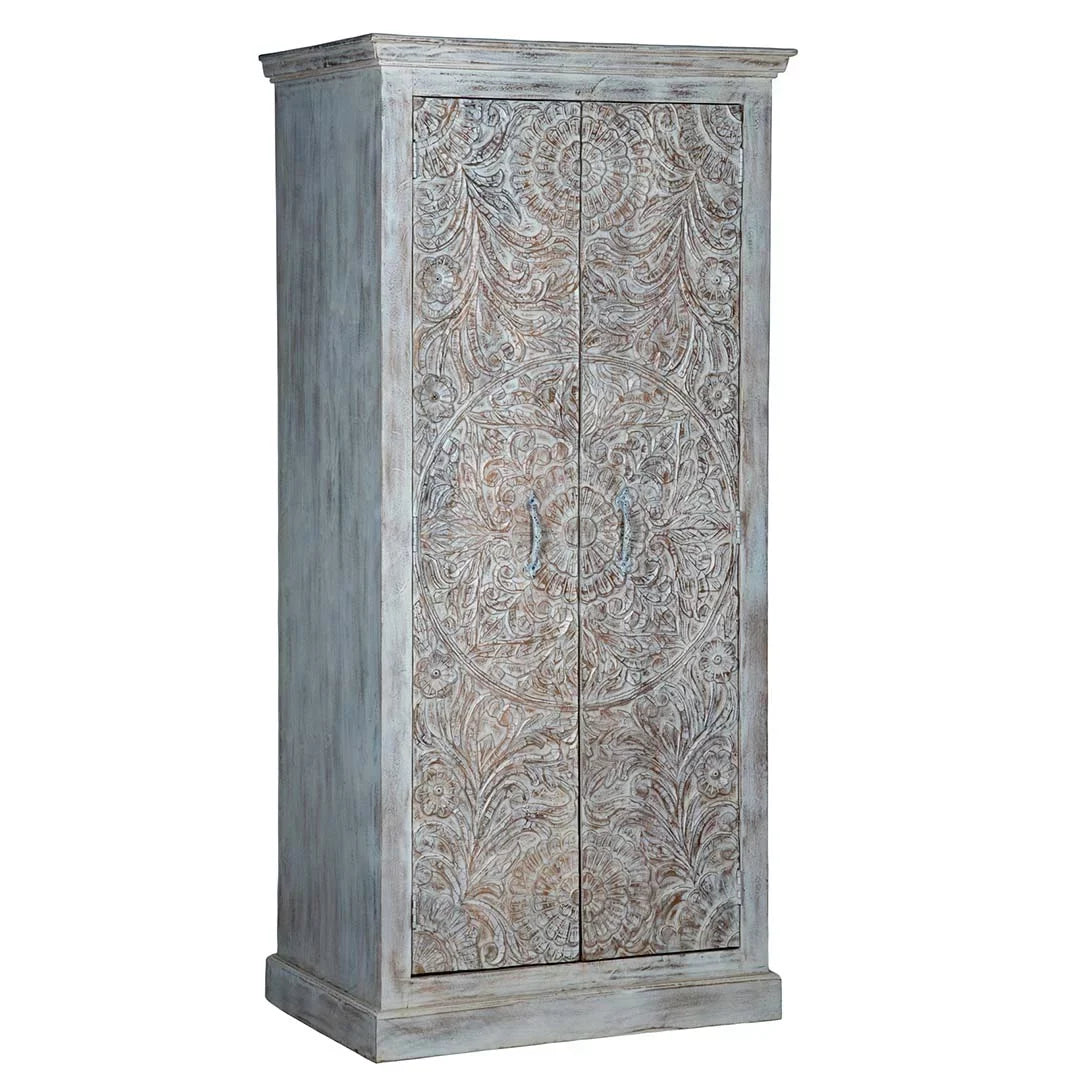 Carved White Wardrobe Maadze Shabby Chic