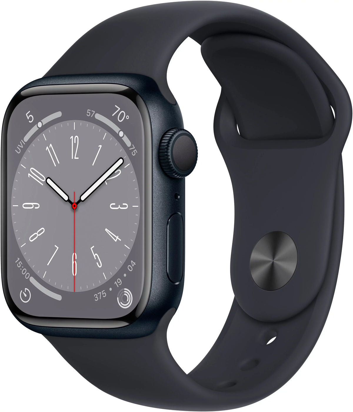 Restored Midnight Watch - (Refurbished) MNPC3LL/A Gen Midnight Apple 8 Band Sport 8 Series 41mm Aluminum