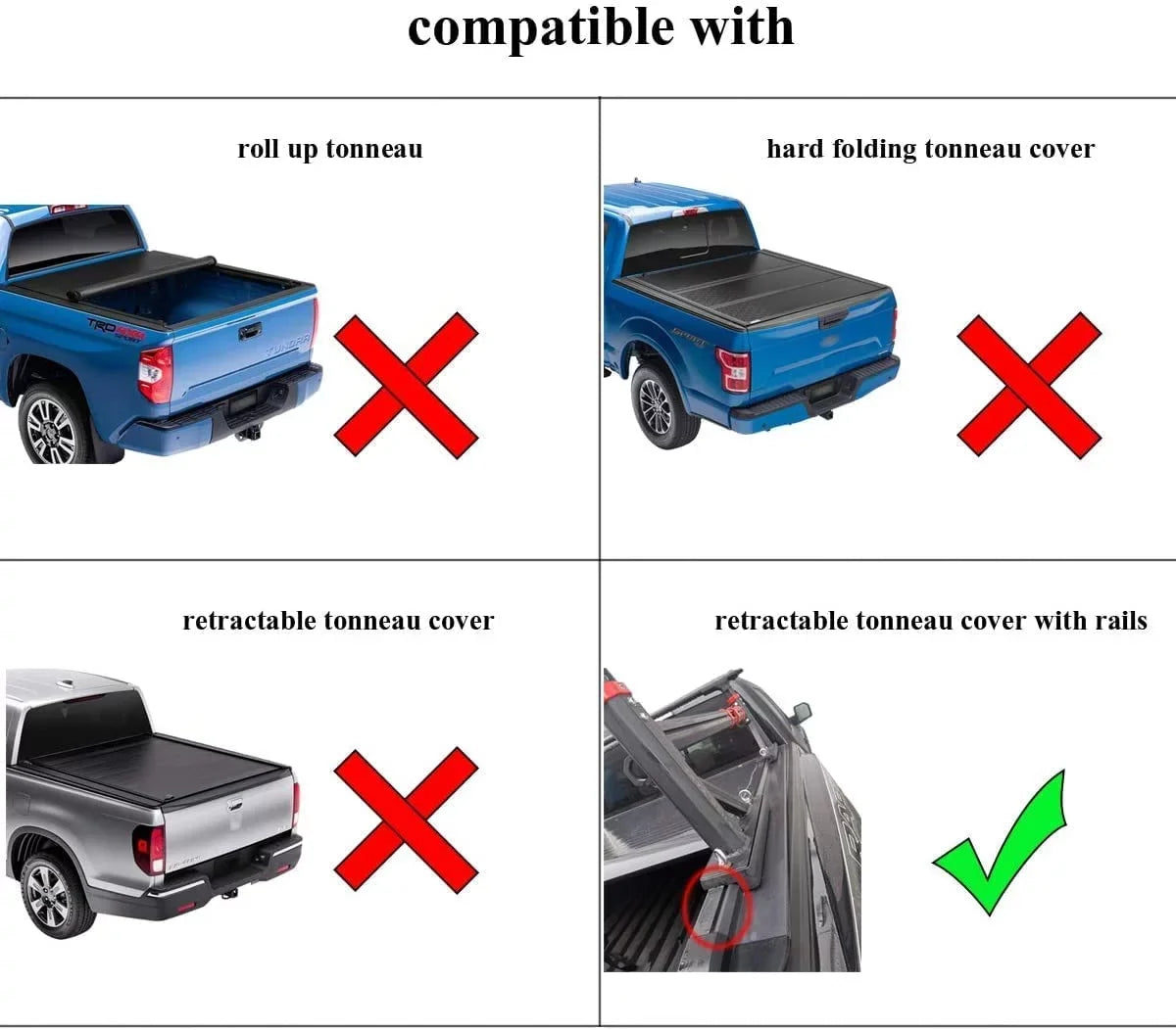 Rail Universal Truck ROSY Aluminum Rack T-Slot Cover Tonneau for Extendable with Rack Pick-Up PIXEL Bed