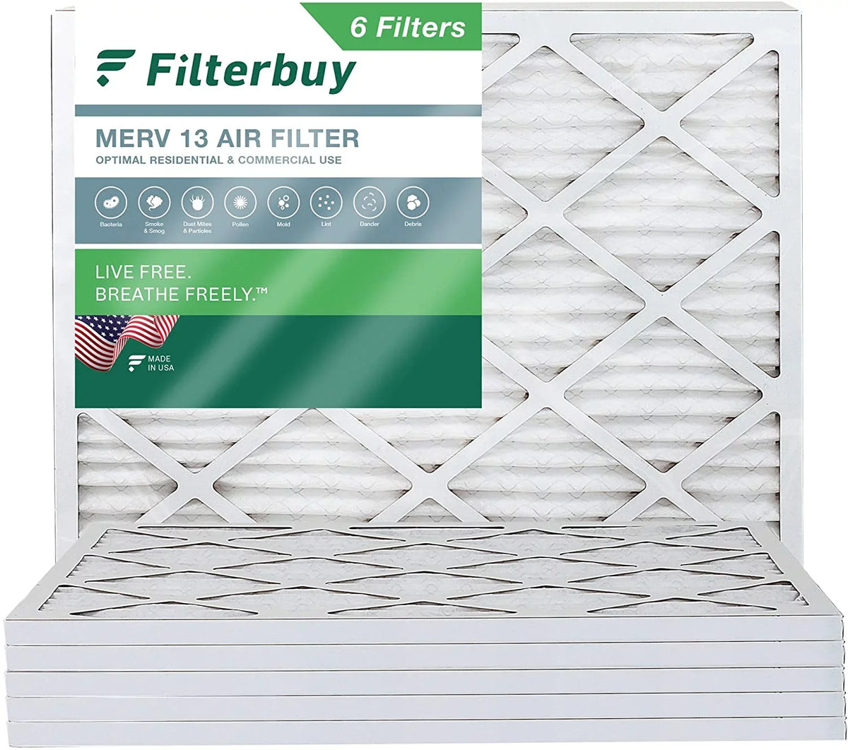 13 HVAC MERV Air (6-Pack) 16x21x1 Furnace AC Filters Filterbuy Pleated
