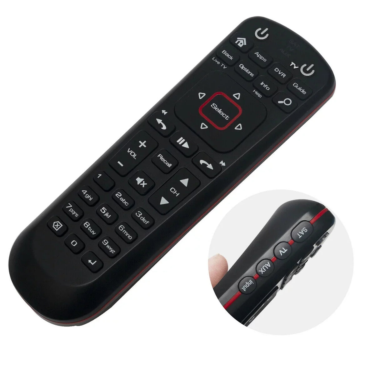 TV Control New Receiver Satellite SAT Replaced Remote AUX for Mode 52.0 w Dish