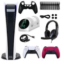with Sony Console Digital Controller Red PlayStation Digital Version) Kit and (PS5, Extra 5 Accessories Dualsense PlayStation