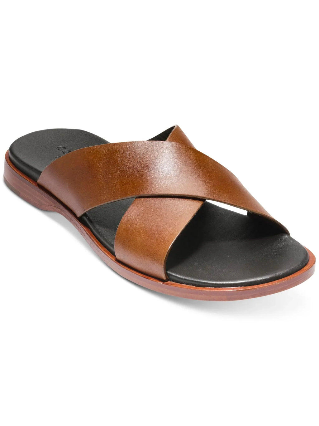 Sandals Brown 2.0 Open Shoes Mens HAAN On Crisscross COLE Padded GRANDSERIES Slide Toe Goldwyn Bands 11 Slip M