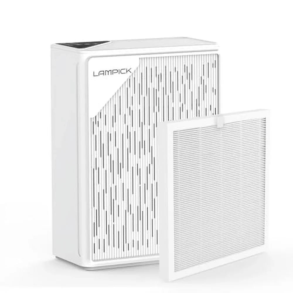 99.97% Sq of Remove with 1076 ft, HEPA Air Air Purifier LAMPICK Smoke Pet to Cleaner Hair Filter, up
