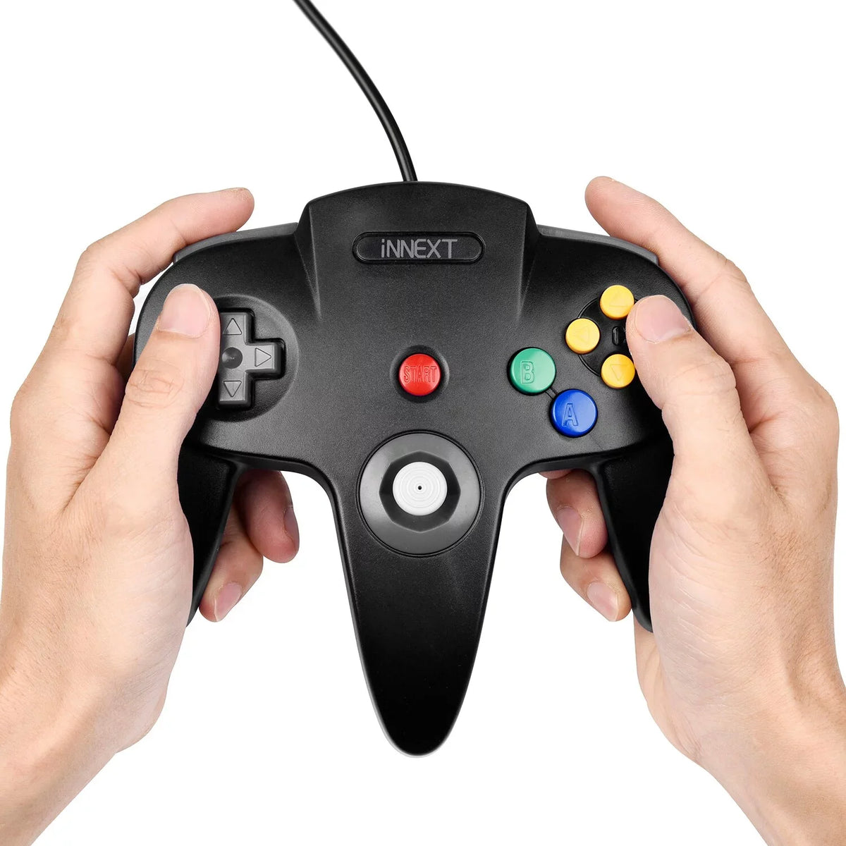 iNNEXT Classic Game Ultra 64 N64 System Video Wired Controller, 2 Pack 64-bit Game N64 Joystick pad Console (Black) N64 for