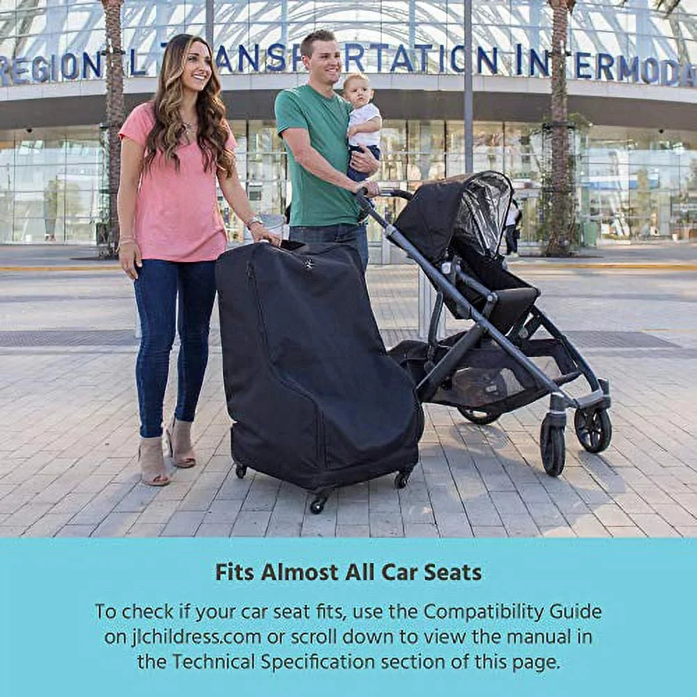 Padded Bag J.L. Black Seat Wheelie Deluxe Childress Travel Car Carrier, and Spinner