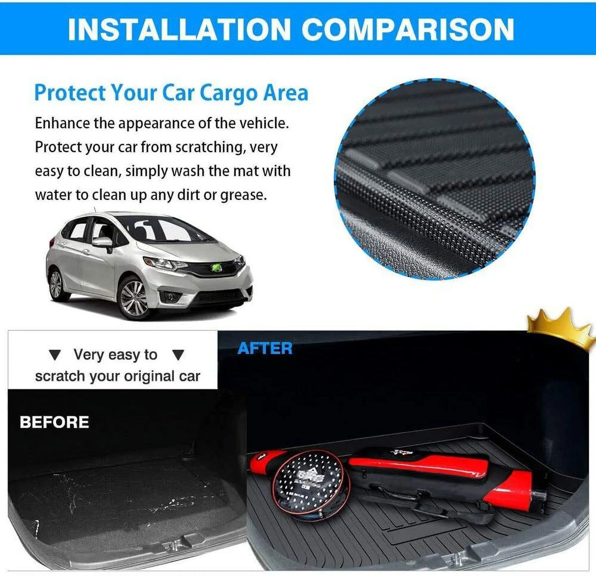 Waterproof Mats Liner for Highlander Trunk Custom 2020-2023 Mat Cargo Toyota