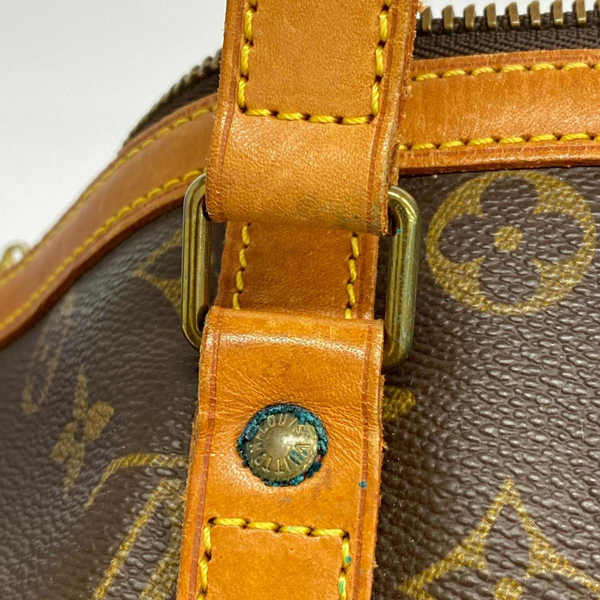 Men's Monogram Saxe Women's Boston Louis Vuitton 35 Bag M41626 Souple (Good) Brown Pre-Owned