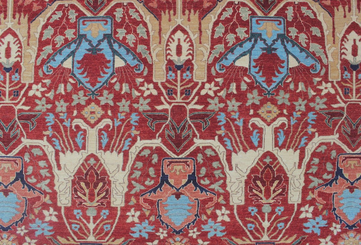 13'7" 9'10" Aria x Ramez Rust/Blue Rug,