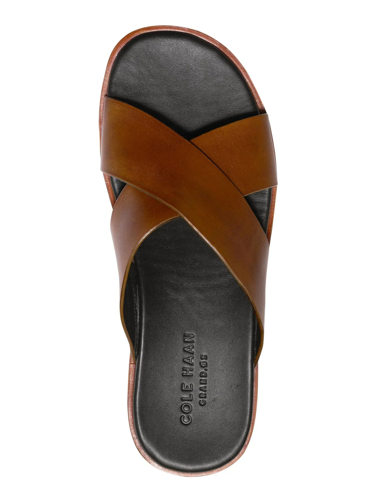 Sandals Brown 2.0 Open Shoes Mens HAAN On Crisscross COLE Padded GRANDSERIES Slide Toe Goldwyn Bands 11 Slip M