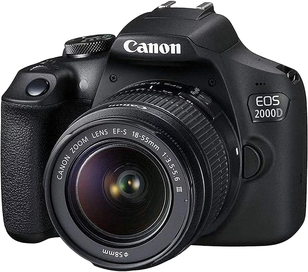 18-55mm with DSLR Zoom Lens 20pc f/3.5-5.6 EOS Tripod, 128GB Card, Canon 2000D Bundle More Camera and + Flash,
