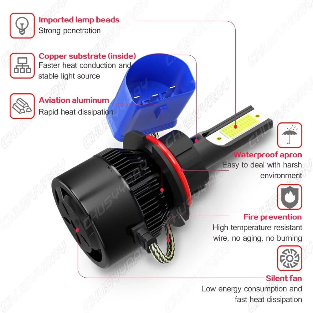 Light 2018 Nissan 4Pc Headlight LED Bulbs Fog + For 2005-2017 - Frontier Hi-Low