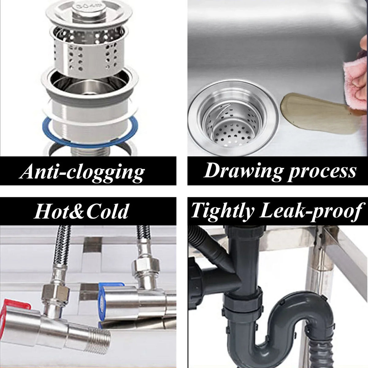 Utility Prep Faucet+2 Compartment Sink Commercial Sink Drainboard Stainless Table+360° Catering 2 Steel Kitchen Loyalheartdy Basin
