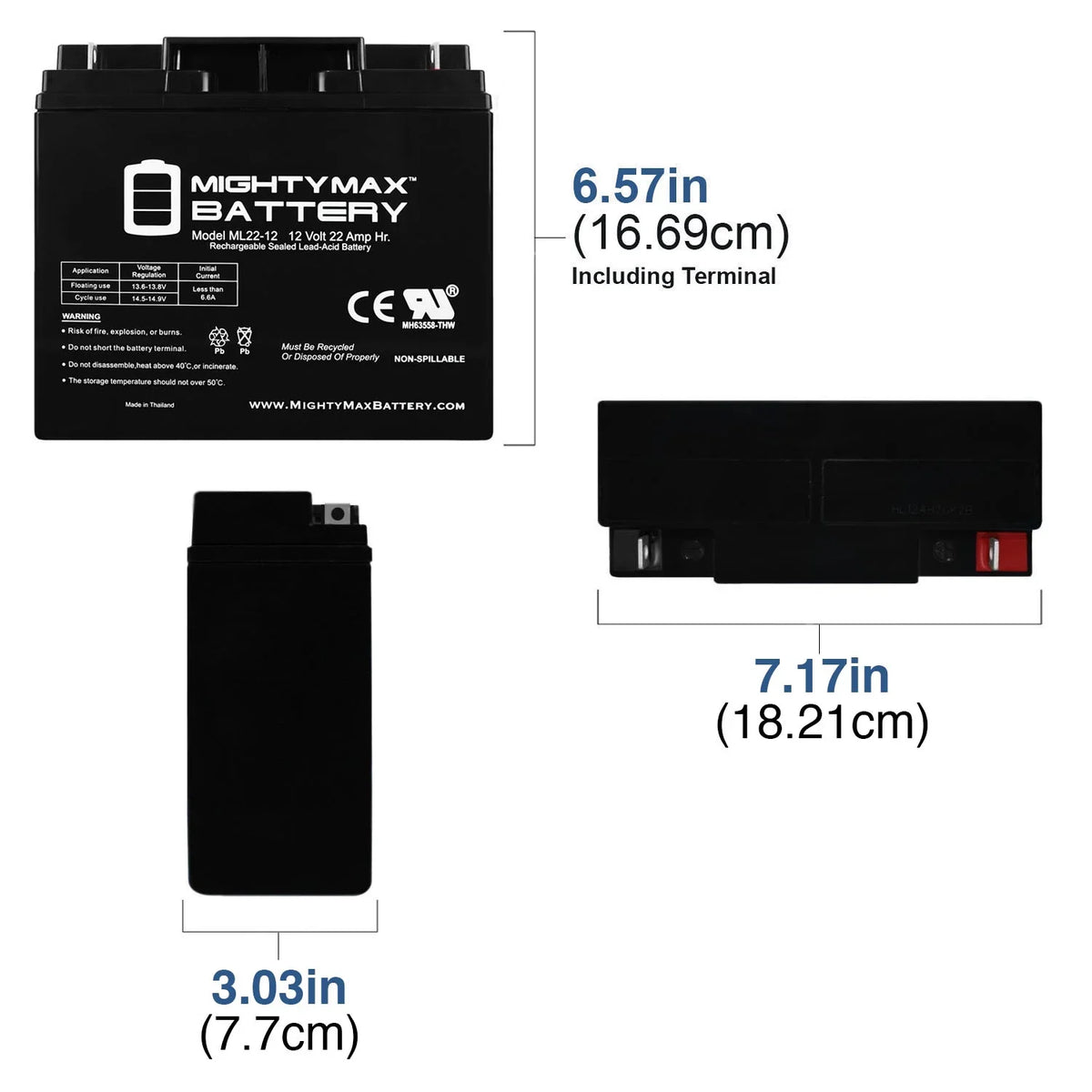 '- Jr 22AH GP Scooter 2 Alante 200 Battery Pack 12V Wheelchair for