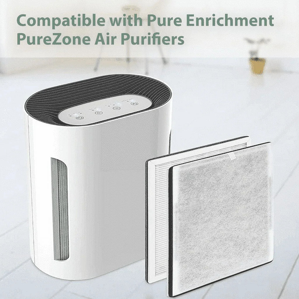 & Replace HEPA 2 for Prefilters, Enrichment PEAIRFIL 2 Pure H13 Purifier, HEPA Filter Activated Carbon 3-in-1 Replacement 2 PureZone True Filter Pack Air