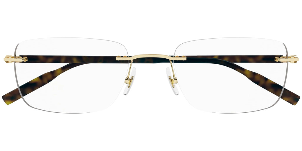 Eyeglasses O- MB Havana 0221 006 / Montblanc Rimless