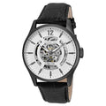 D Analog Objet 22597 Leather White Automatic Art Men's Dial Black Watch