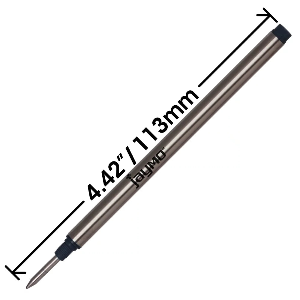 Refill / in Long - - Pen Rollerball Jaymo Replacement mm Black Montblanc 105158 for Measures 4.44 - 113 12