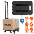 Dolly Cart Platform 165LBS Duty Folding Utility Luggage Cart Hand Heavy Handle 1 Black Truck Ropes iMounTEK Elastic Retractable with Luggage for