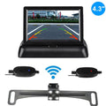 HD Monitor Camera Rear System Portable View 4.3 Car Backup Wireless Parking Vision+ Night