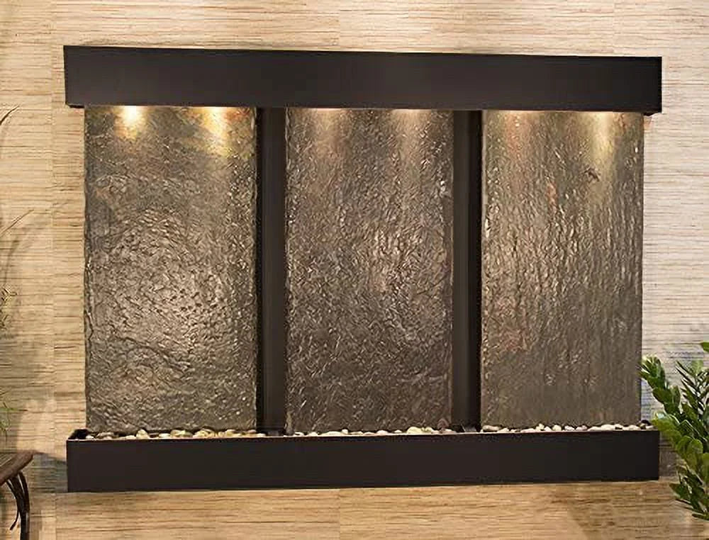 Falls-Square-Blackened Olympus Fountain Copper-Multi-Color Wall Slate Adagio Natural OFS1504